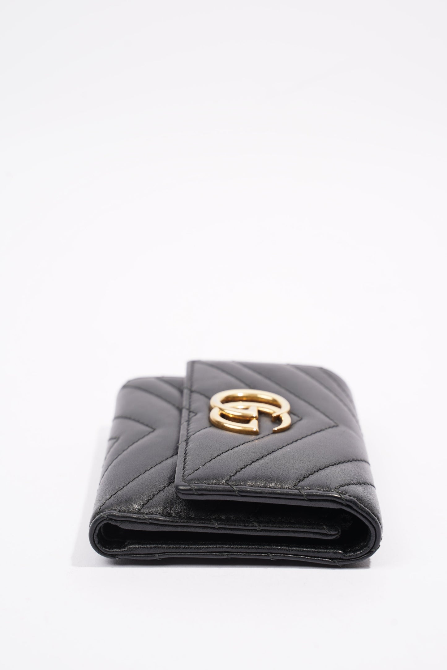 Gucci GG Marmont Wallet Black Matelasse Leather Small