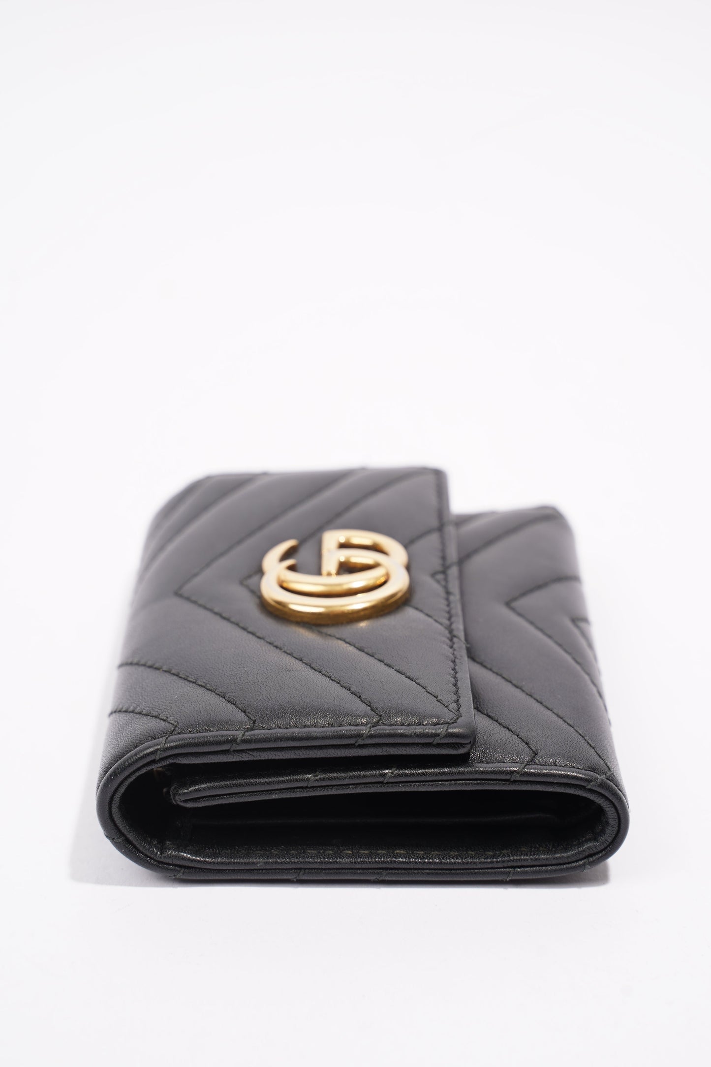 Gucci GG Marmont Wallet Black Matelasse Leather Small