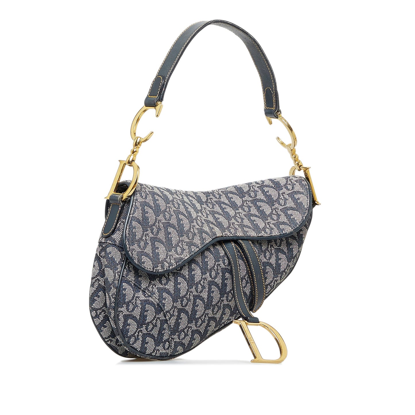 Dior Saddle Bag Blue Oblique Canvas