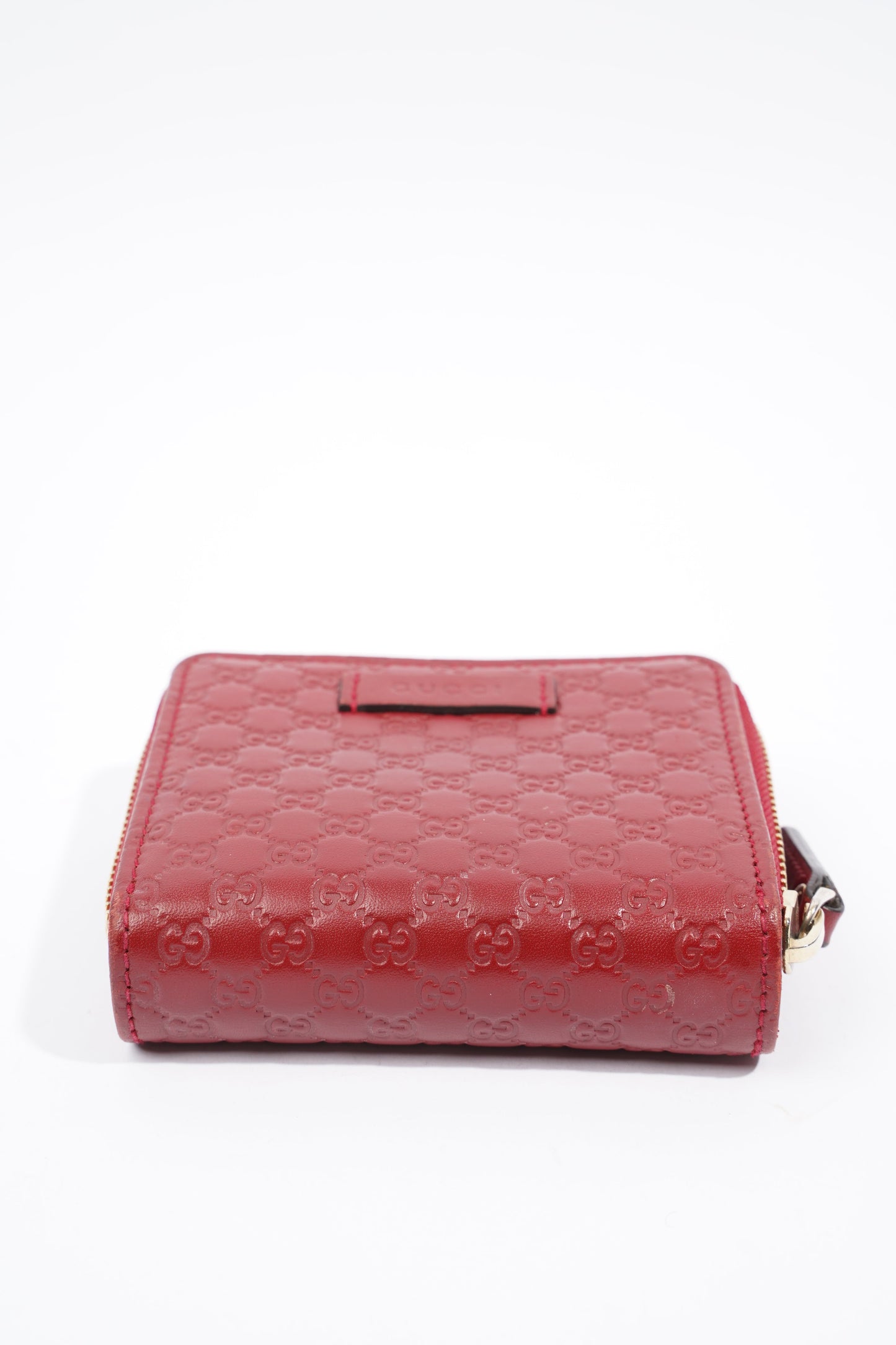 Gucci Bi Fold Wallet Red Leather