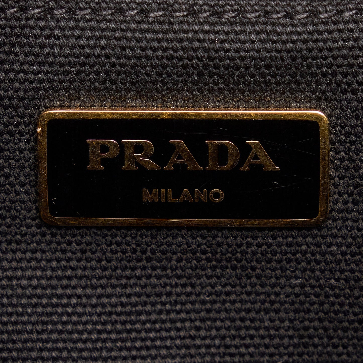 PRADA Canapa Righe Satchel