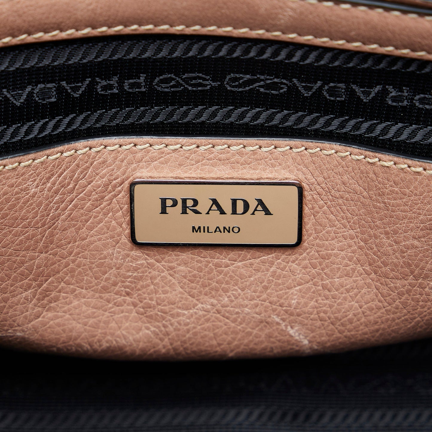 PRADA Glace Calf Twin Pocket Satchel