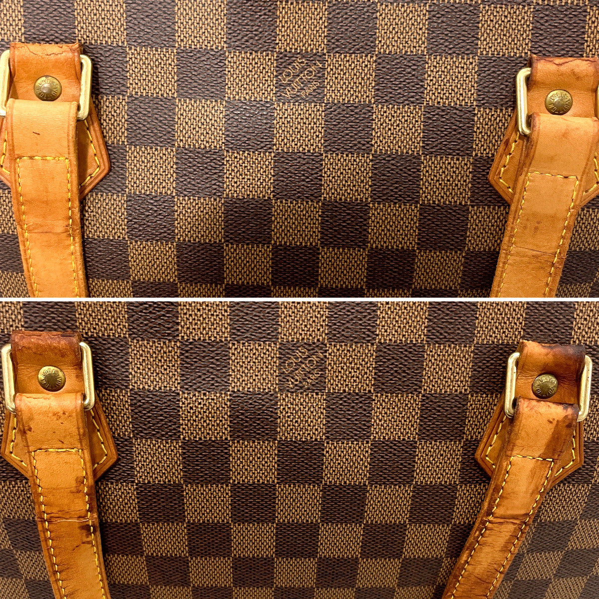 LOUIS VUITTON Tote Bag N99037 Columbine 100th anniversary limited edition Damier canvas Brown Women Used