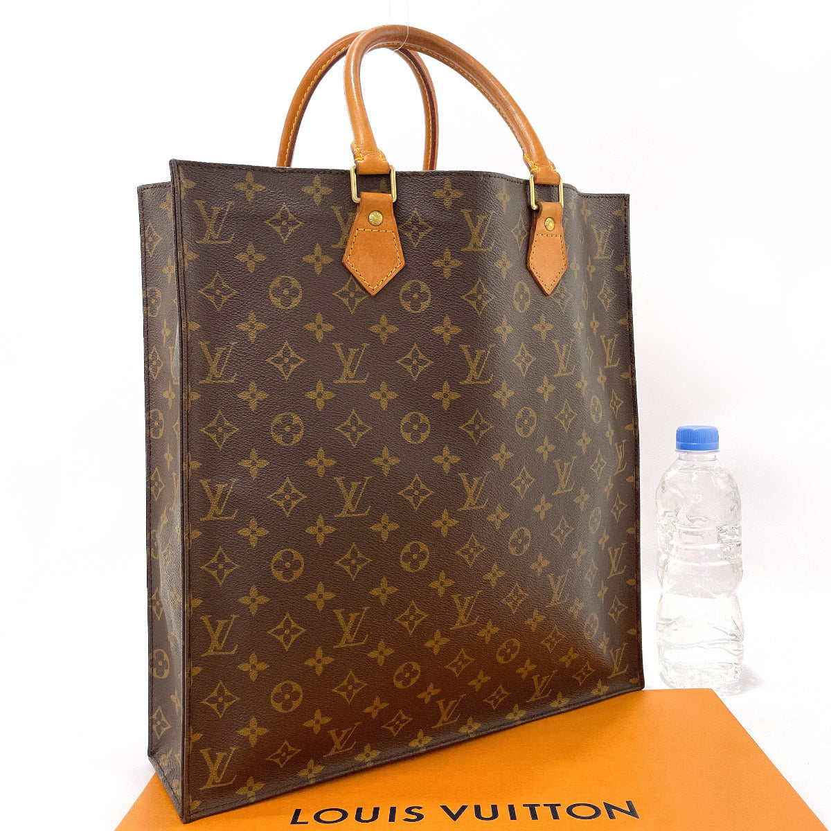 LOUIS VUITTON Tote Bag M51140 Sac Plat Monogram canvas Brown unisex Used