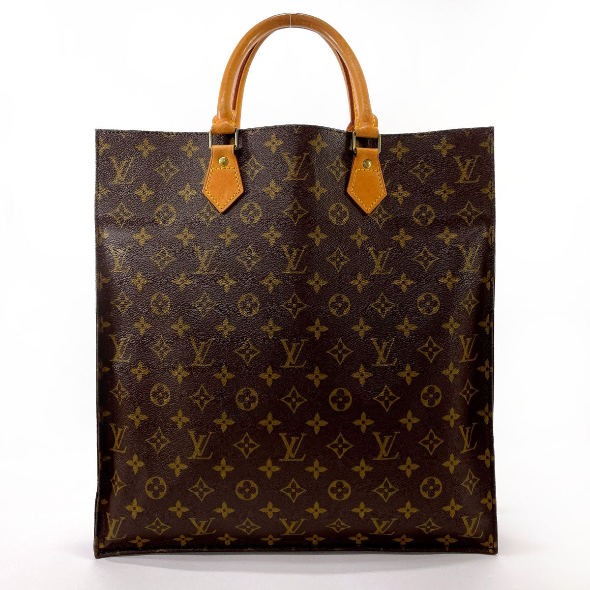 LOUIS VUITTON Tote Bag M51140 Sac Plat Monogram canvas Brown unisex Used