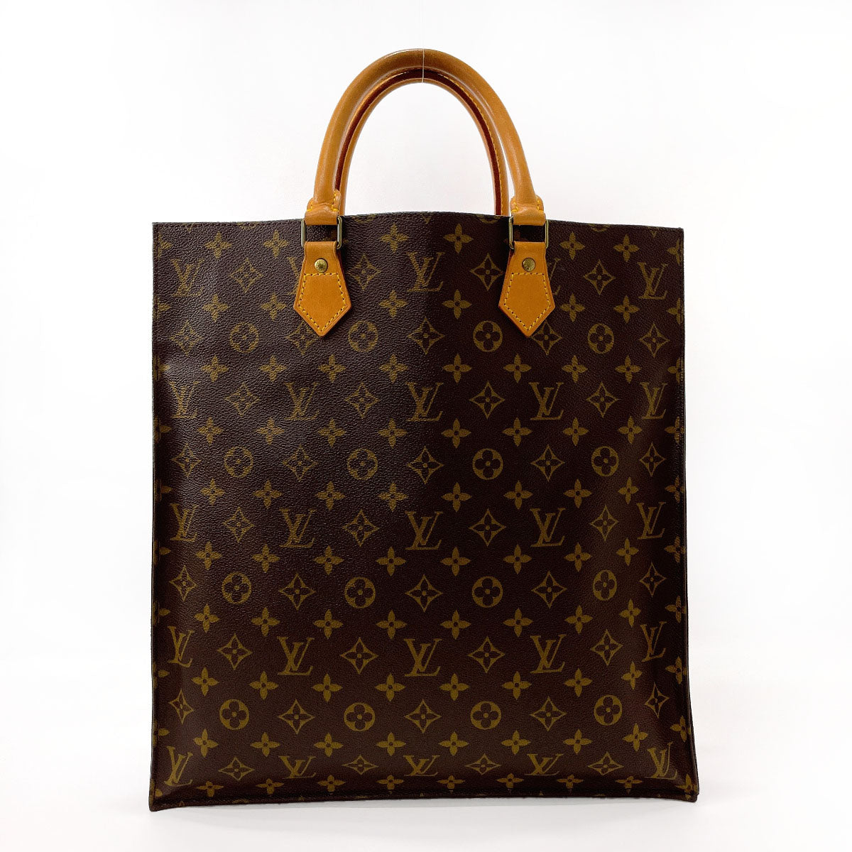 LOUIS VUITTON Tote Bag M51140 Sac Plat Monogram canvas Brown unisex Used