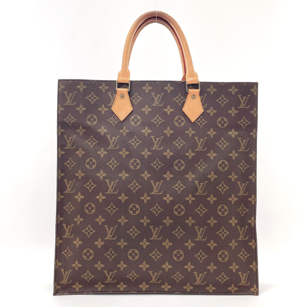 LOUIS VUITTON Tote Bag M51140 Sac Plat Monogram canvas Brown unisex Used