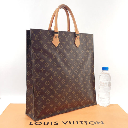 LOUIS VUITTON Tote Bag M51140 Sac Plat Monogram canvas Brown unisex Used