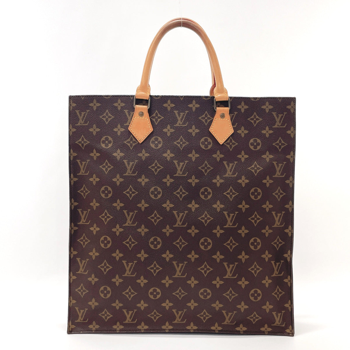 LOUIS VUITTON Tote Bag M51140 Sac Plat Monogram canvas Brown unisex Used