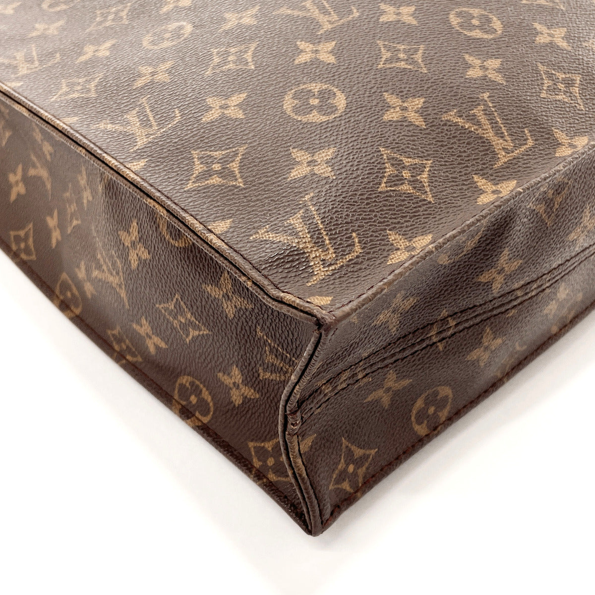 LOUIS VUITTON Tote Bag M51140 Sac Plat Monogram canvas/Leather Brown unisex Used