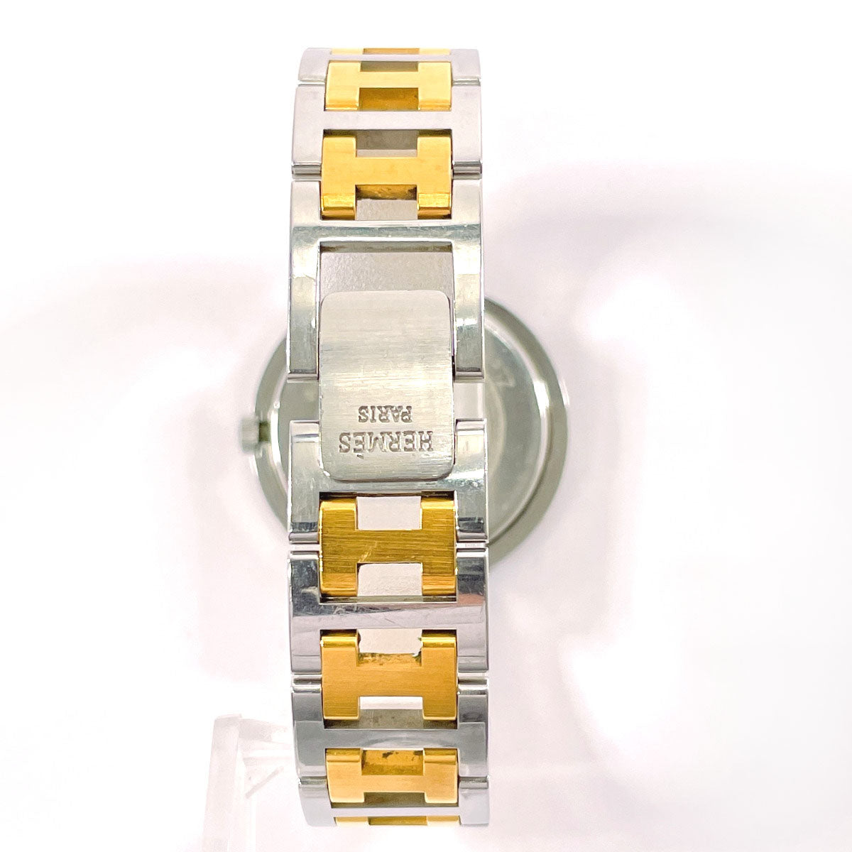 HERMES Watches Clipper Stainless Steel/Gold Plated Silver Silver Women Used