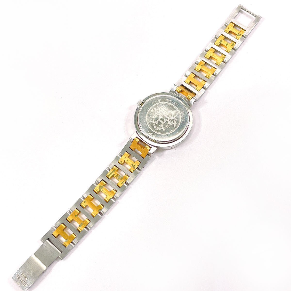 HERMES Watches Clipper Stainless Steel/Gold Plated Silver Silver Women Used