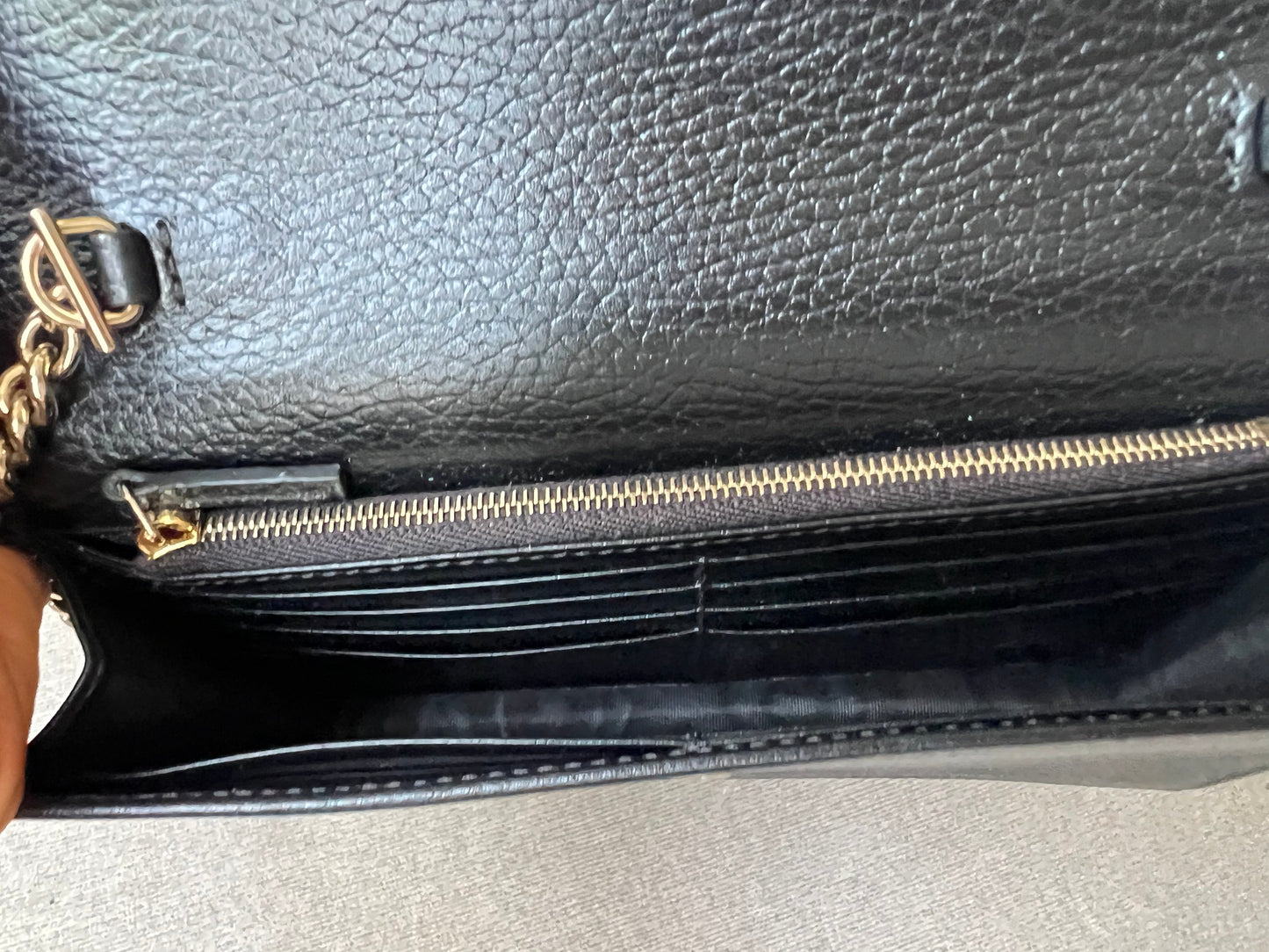 Gucci Black Interlocking GG Chain Wallet