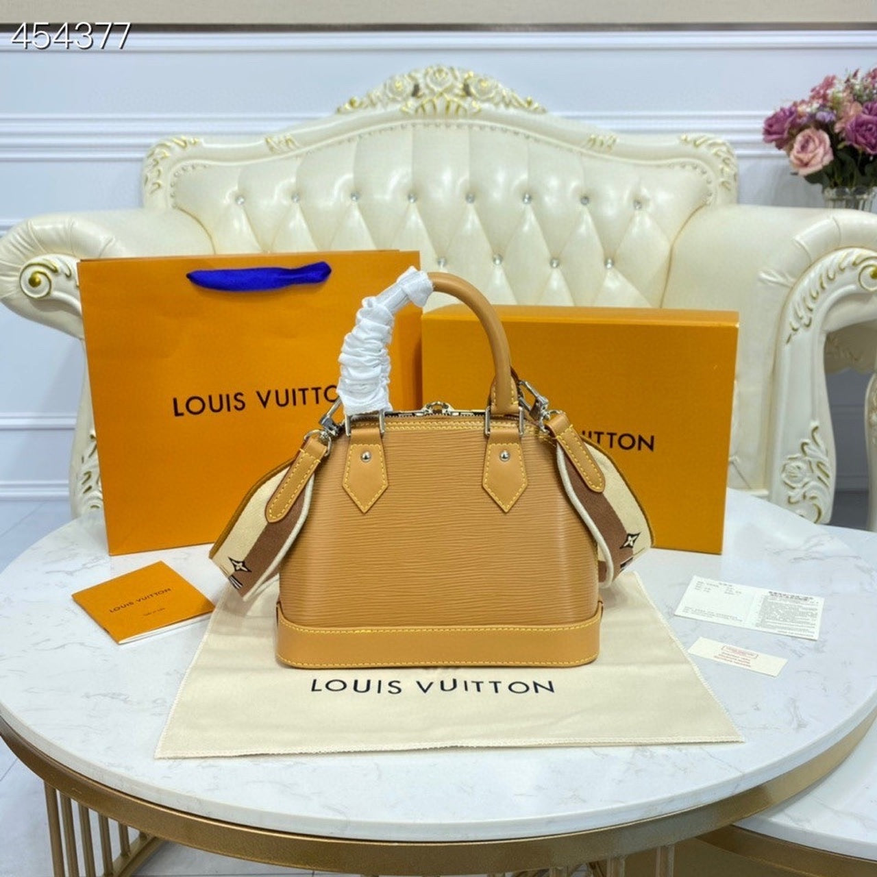 LV Alma BB Sunflower Yellow For Women, Womenâ€™s Handbags, Shoulder And Crossbody Bags 9.3in/23.5cm LV M59358
