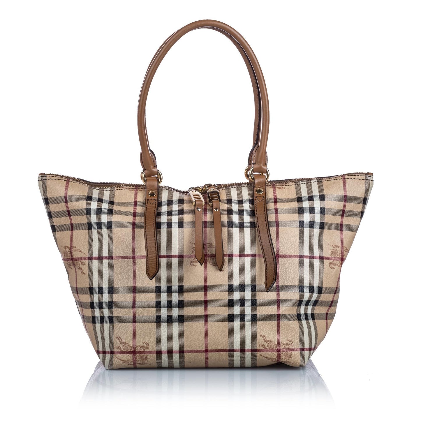 Pre-Loved Burberry Brown Haymarket Check Salisbury Tote Romania