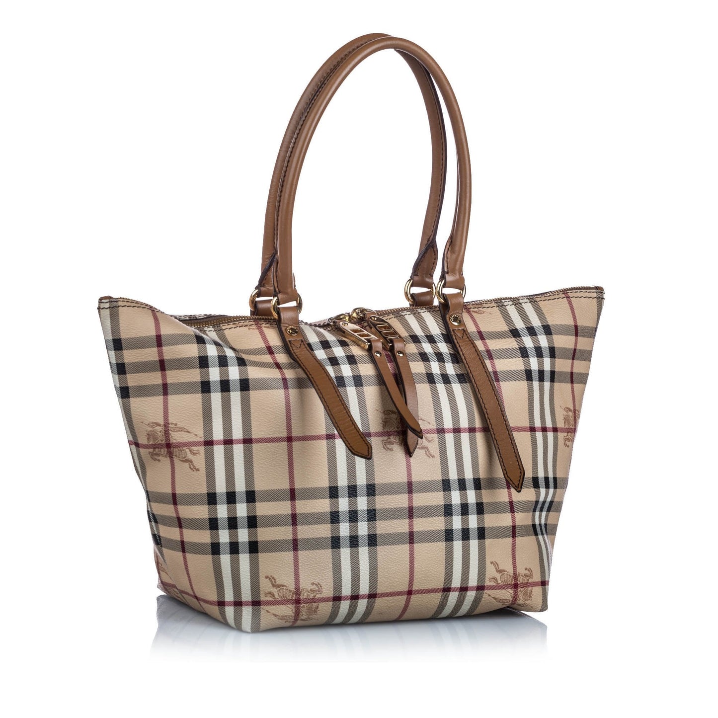 Pre-Loved Burberry Brown Haymarket Check Salisbury Tote Romania