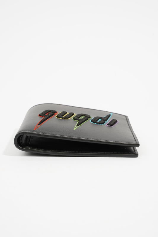 Gucci Rainbow Blade Wallet Black Leather