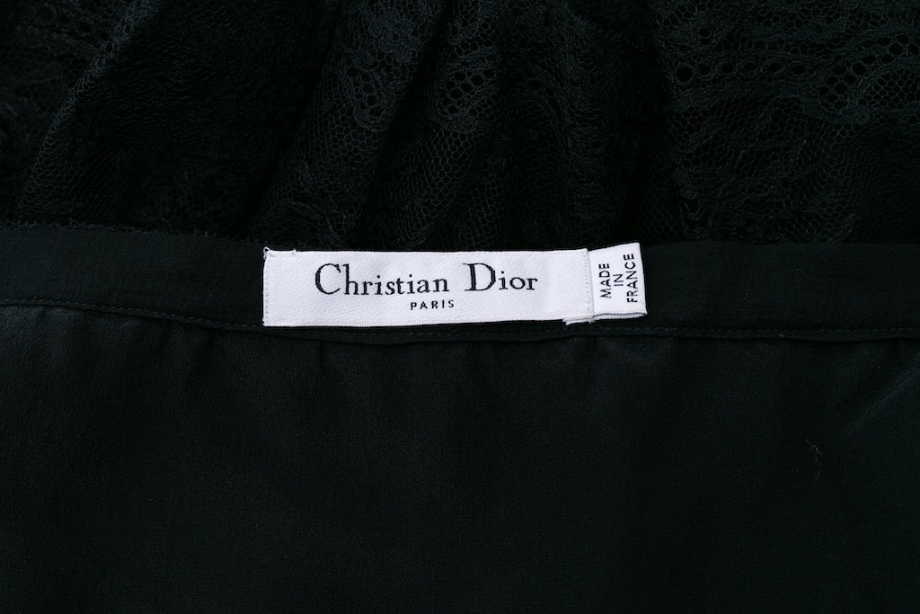 Jupe courte en soie Christian Dior