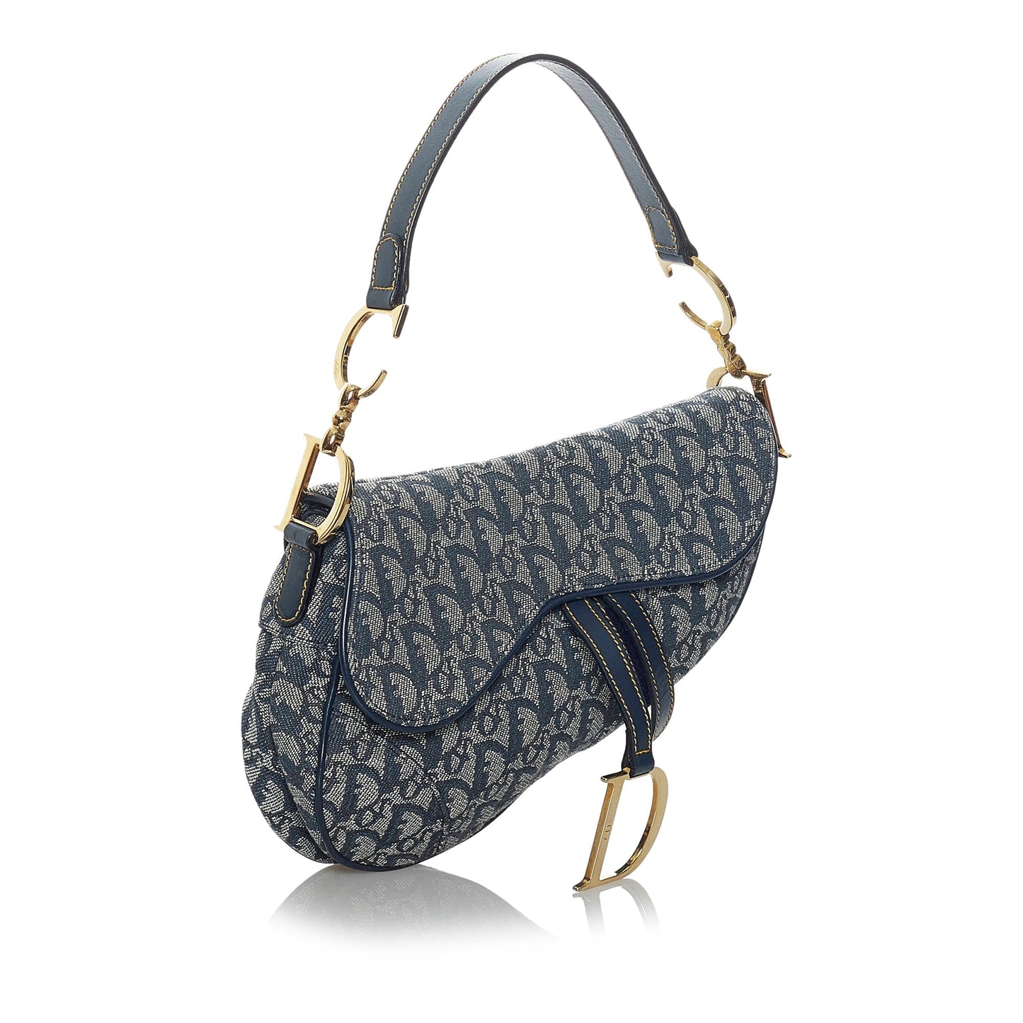 Dior Saddle Bag Blue Oblique Canvas