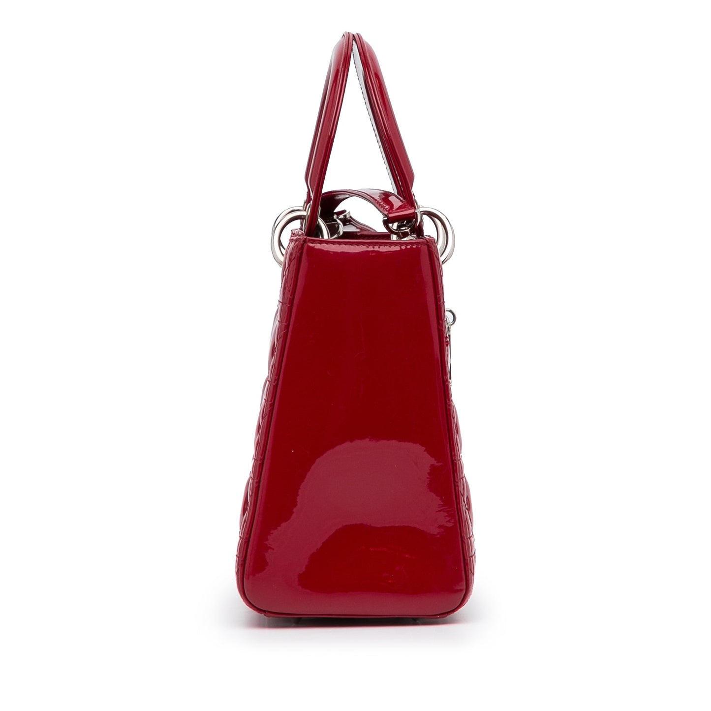 Dior Lady Dior Medium Red Patent Leather