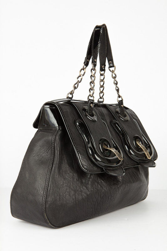 Fendi Black Leather "B Bag"