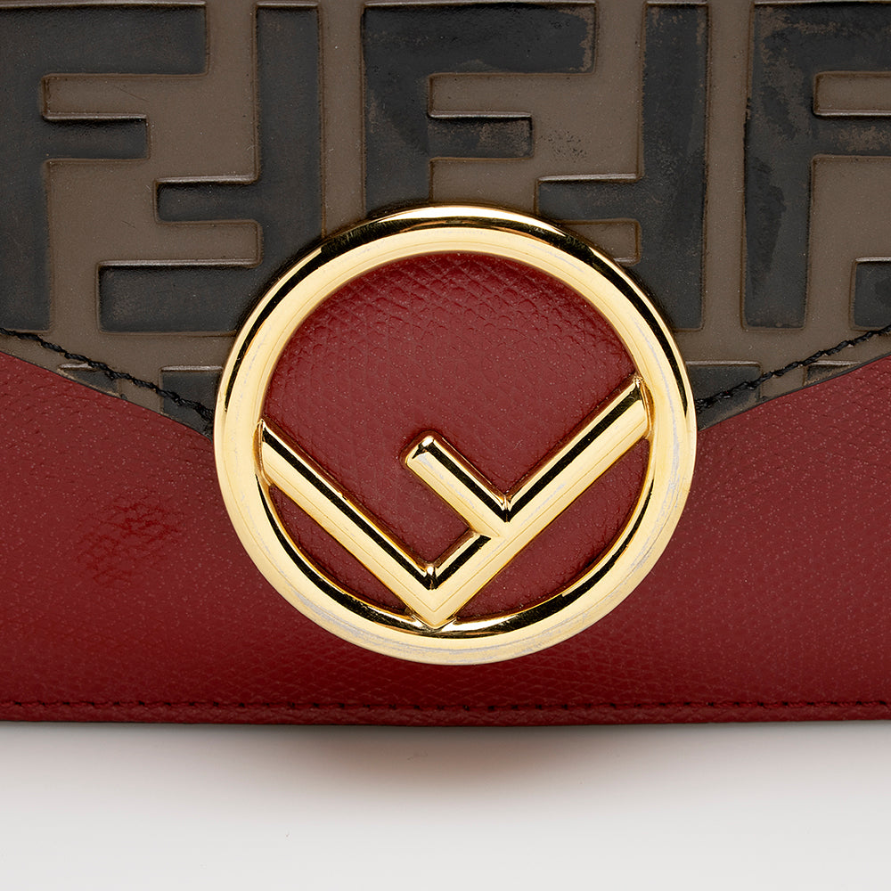 Fendi FF Embossed Calfskin Wallet on Chain Mini Bag (SHF-20480)