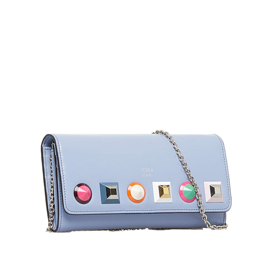 Fendi Studded Leather Wallet on Chain (SHG-h1cKLN)