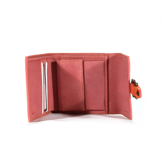 Fendi Women's Wallet Short Pink Rose Patent Leather Designer Wallet 8M0161