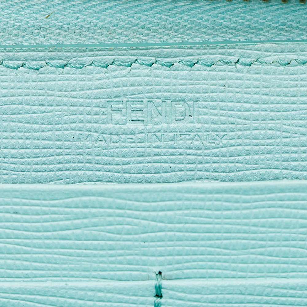 Fendi Zucca Spalmati Zip Around Wallet