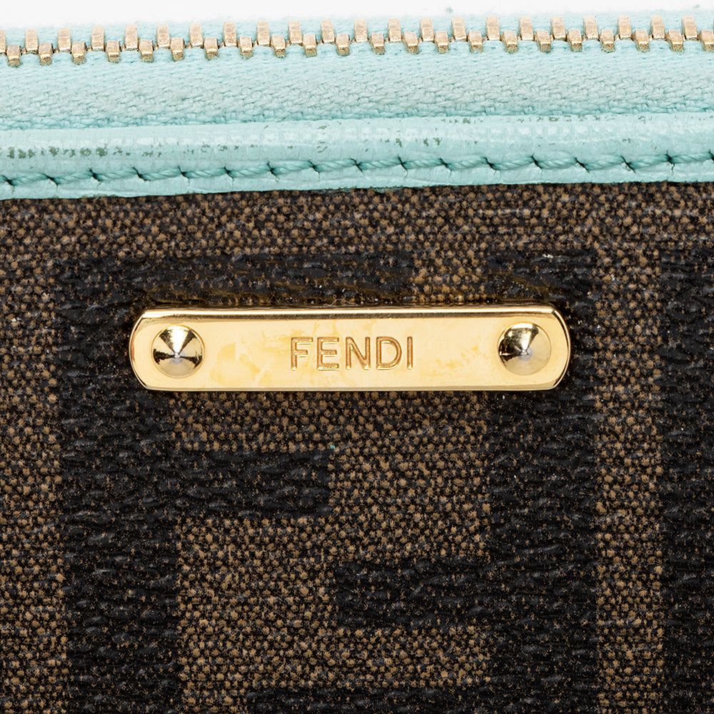 Fendi Zucca Spalmati Zip Around Wallet