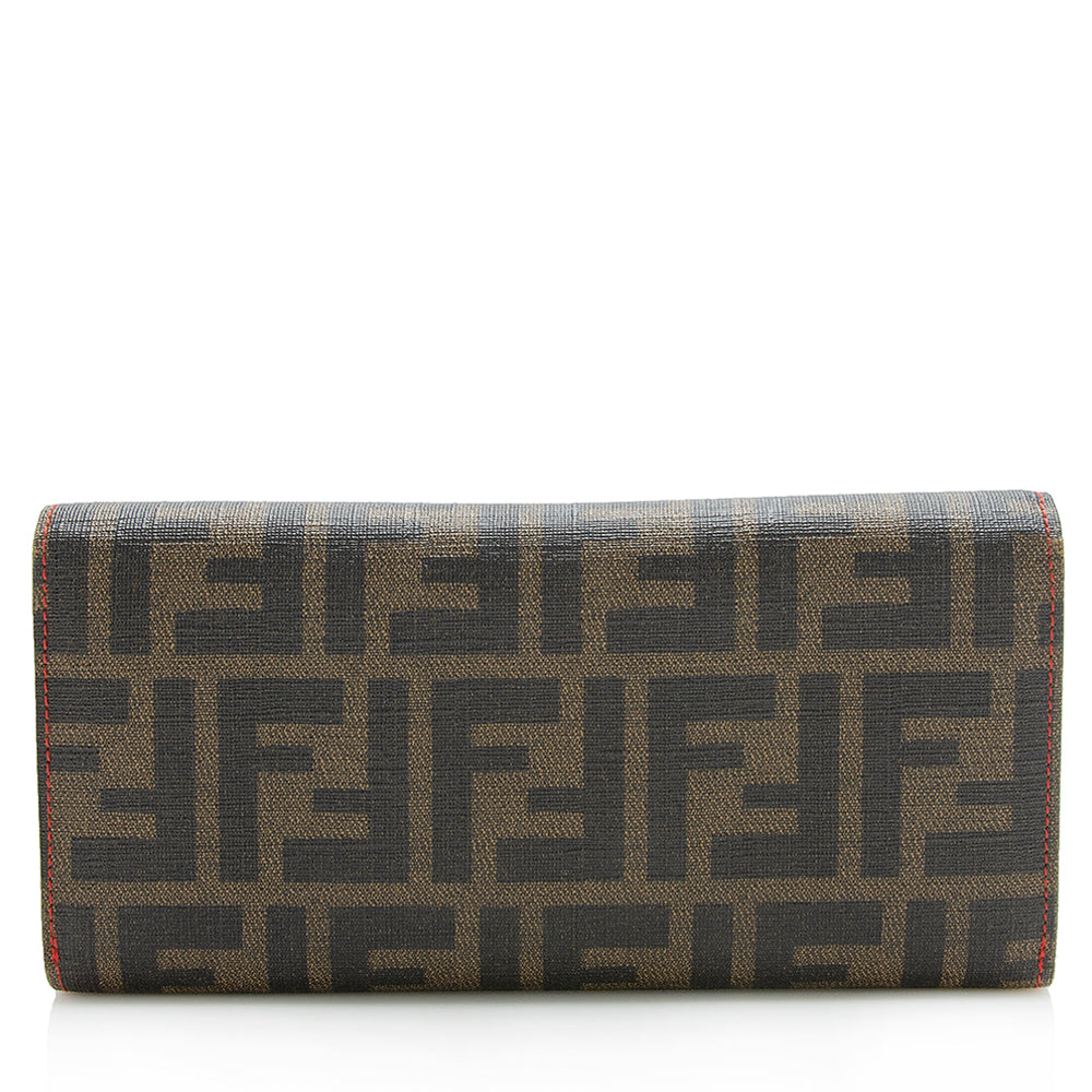 Fendi Zucca Spalmatti Trifold Wallet