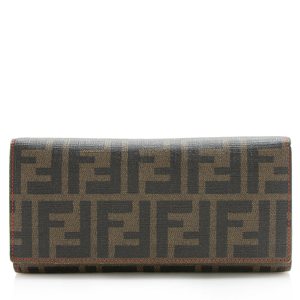 Fendi Zucca Spalmatti Trifold Wallet