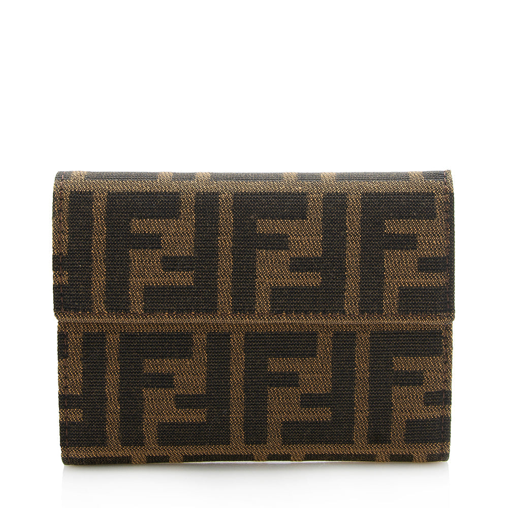 Fendi Zucca Trifold Compact Wallet - FINAL SALE