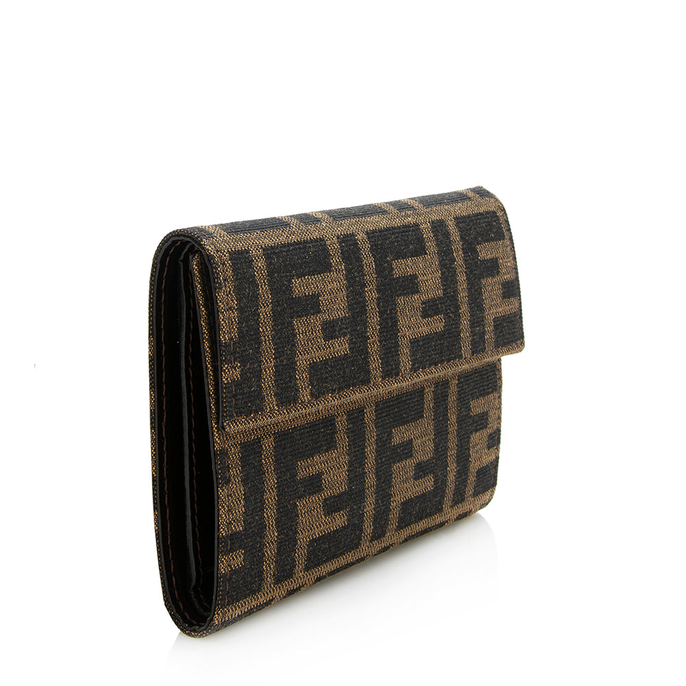 Fendi Zucca Trifold Compact Wallet - FINAL SALE