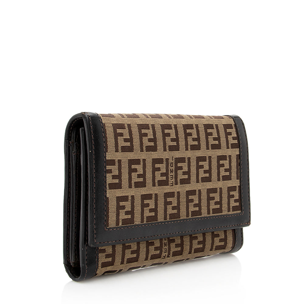 Fendi Zucchino Compact Wallet