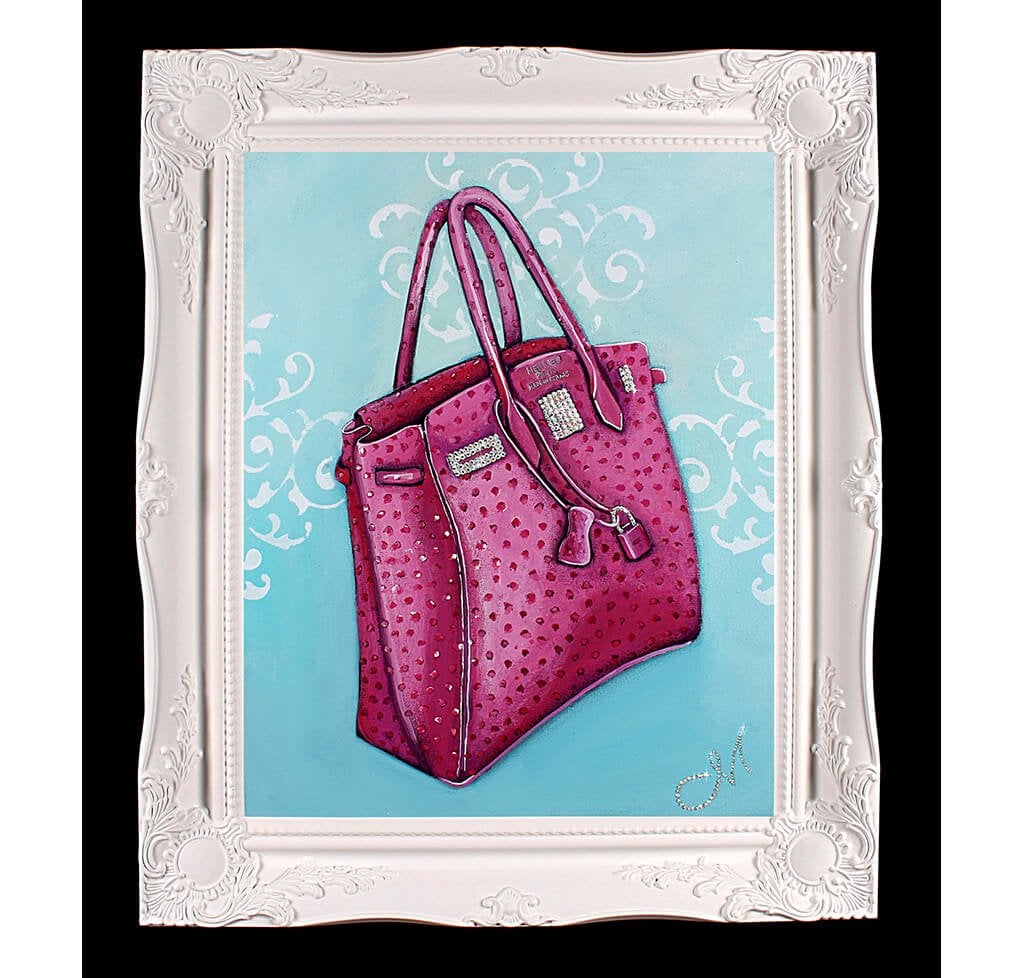 Original Fuchsia Hermès Birkin Painting