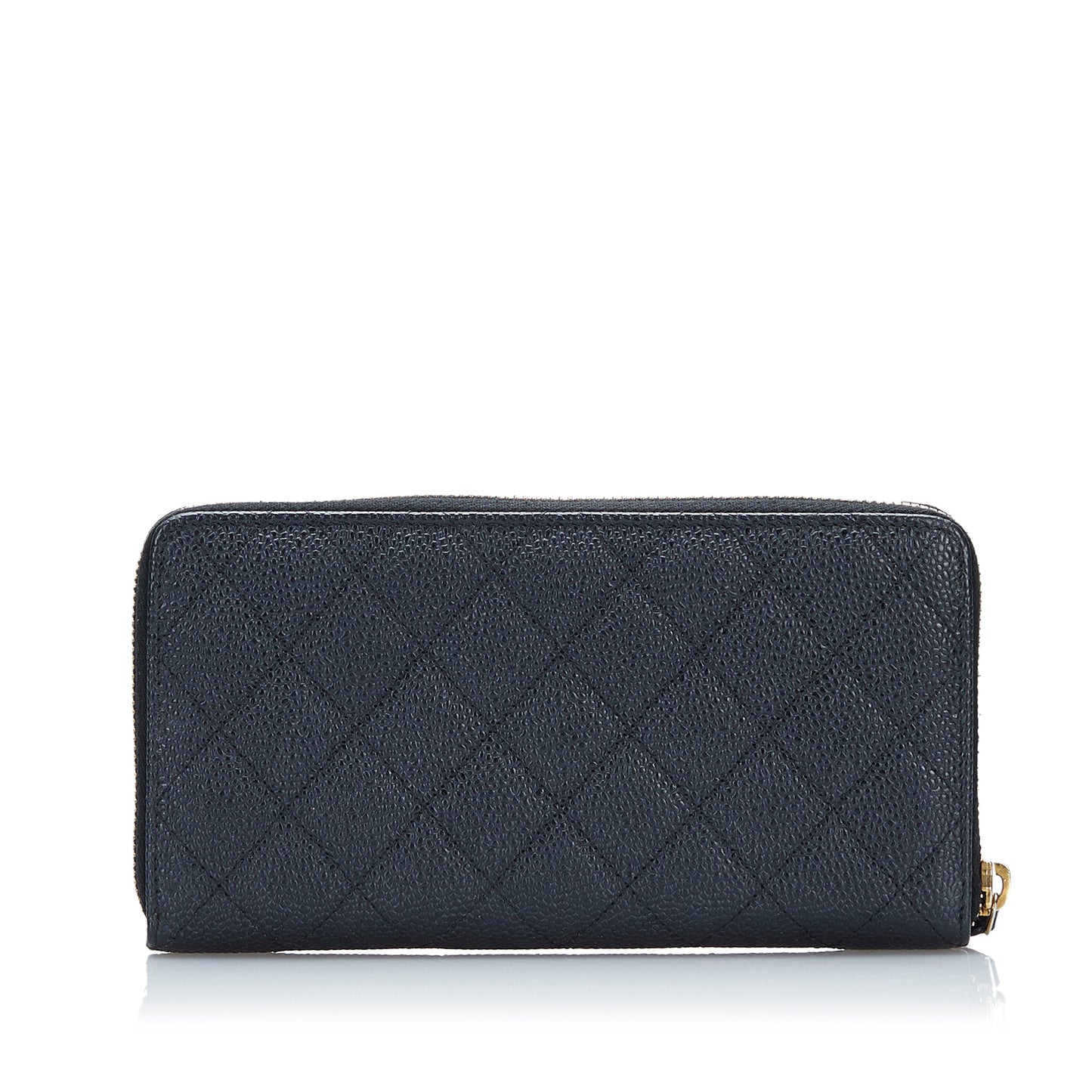 Chanel CC Caviar Zip Around Wallet Long Wallets