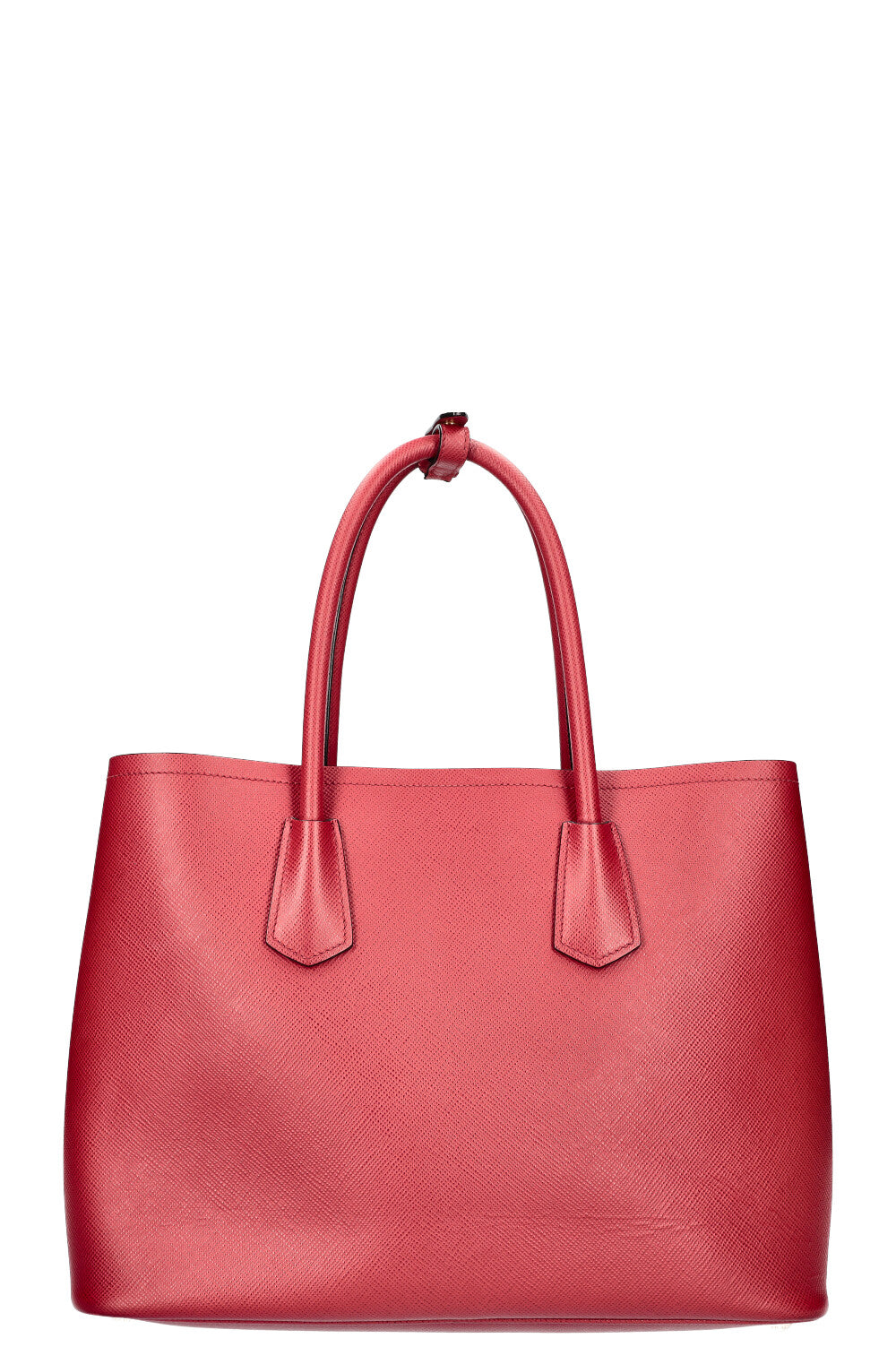 PRADA Large Double Tote Bag Saffiano Leather Red