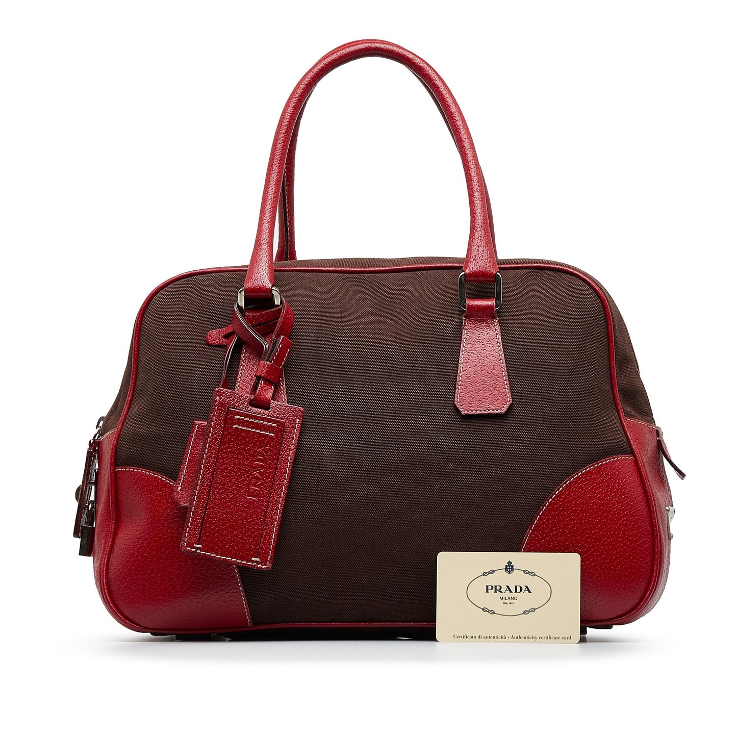 PRADA Canapa Bauletto Handbag