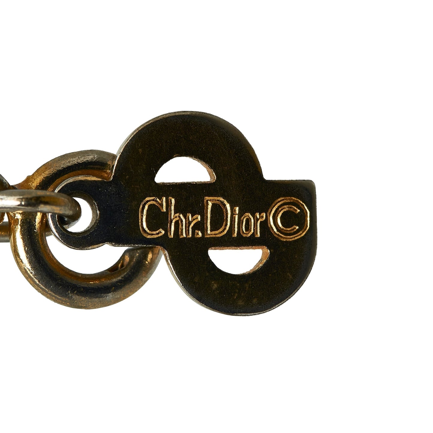 DIOR CD Logo Pendant Necklace Costume Necklace