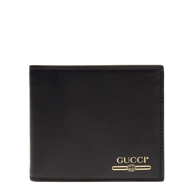 Gucci 547585 0YA0G 1000 Men's Black Calf-Skin Leather GG Print Wallets (GGMW2025)