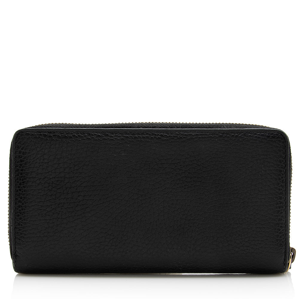 Gucci Calfskin Butterfly Farfalla Zip Around Wallet