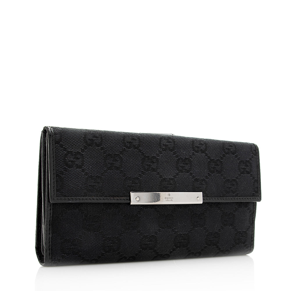 Gucci GG Canvas Flap Continental Wallet - FINAL SALE