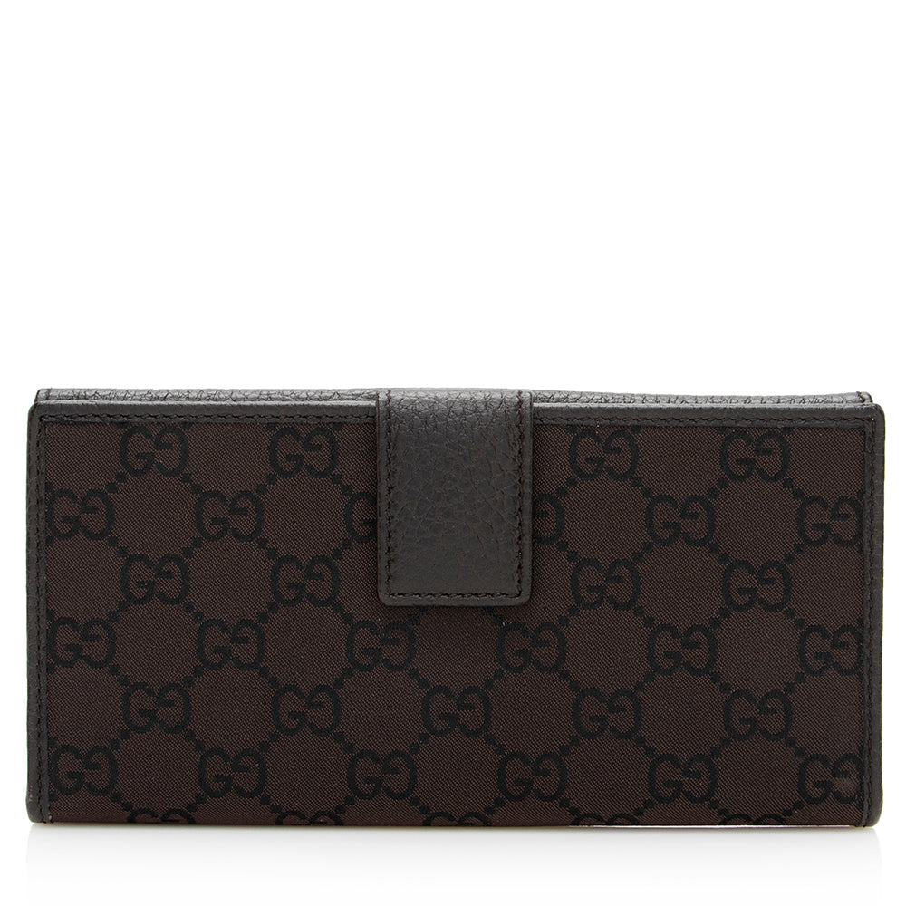 Gucci GG Canvas Flap Continental Wallet