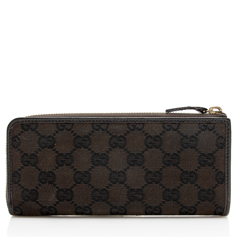 Gucci GG Canvas Zip Around Wallet