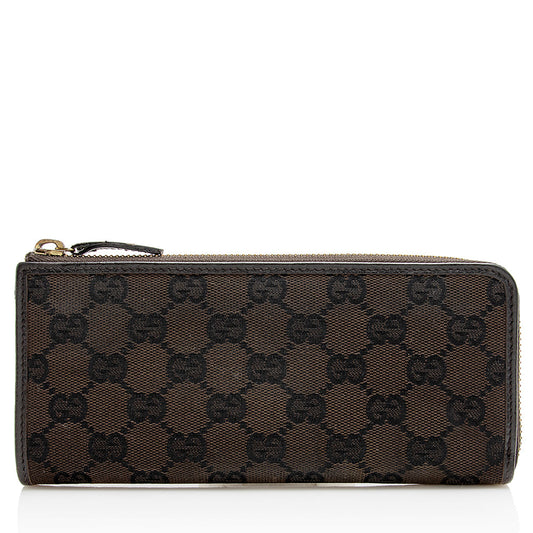 Gucci GG Canvas Zip Around Wallet