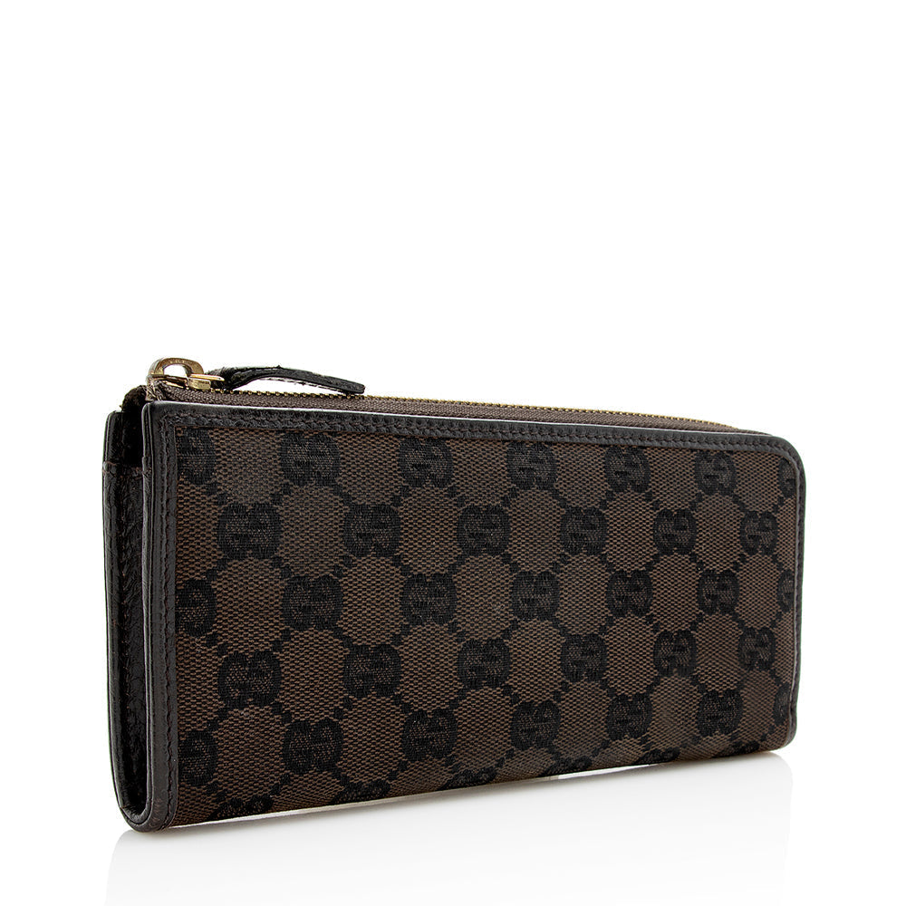 Gucci GG Canvas Zip Around Wallet