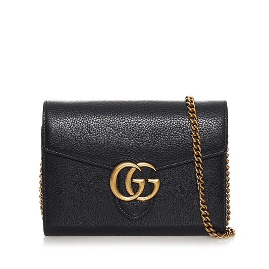 Gucci GG Marmont Leather Wallet on Chain