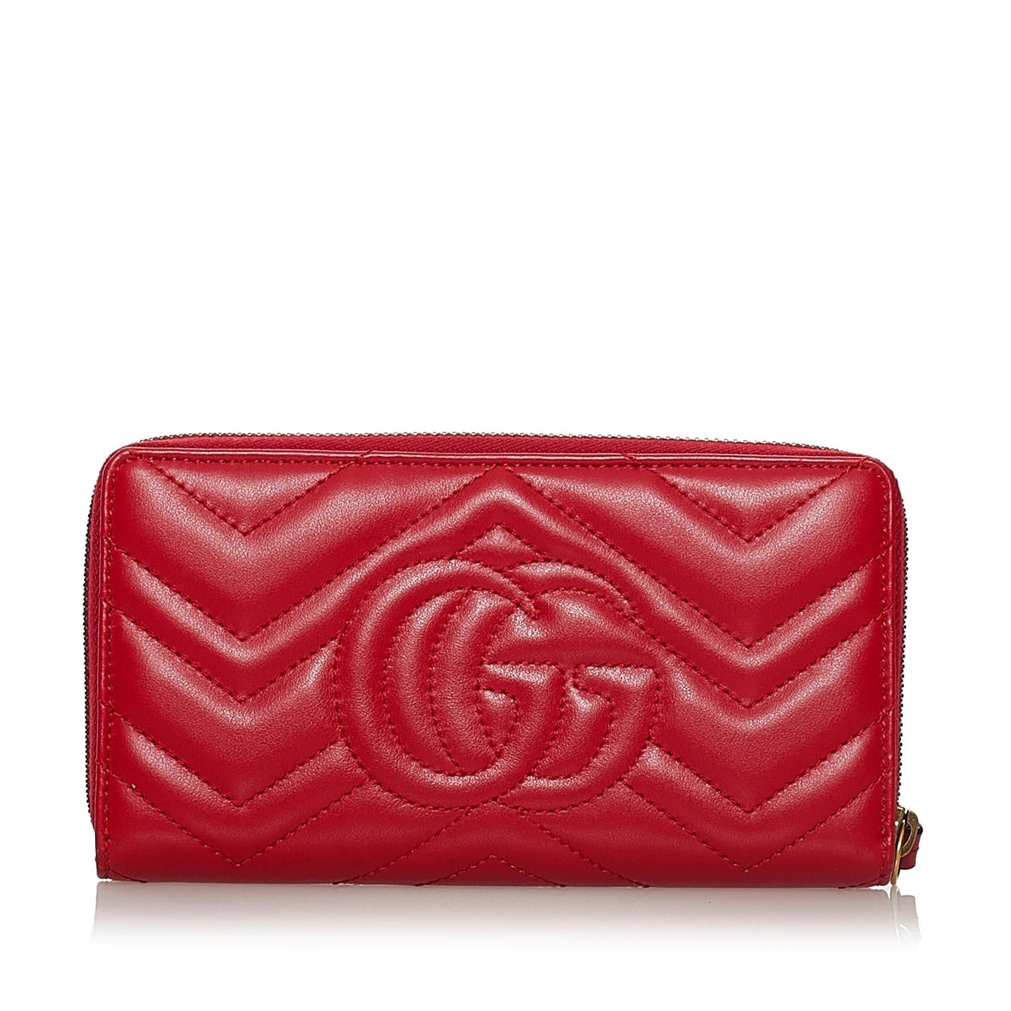 Gucci GG Marmont Matelasse Leather Zip Around Wallet