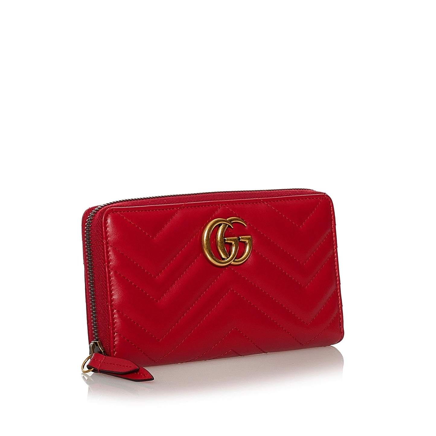 Gucci GG Marmont Matelasse Leather Zip Around Wallet